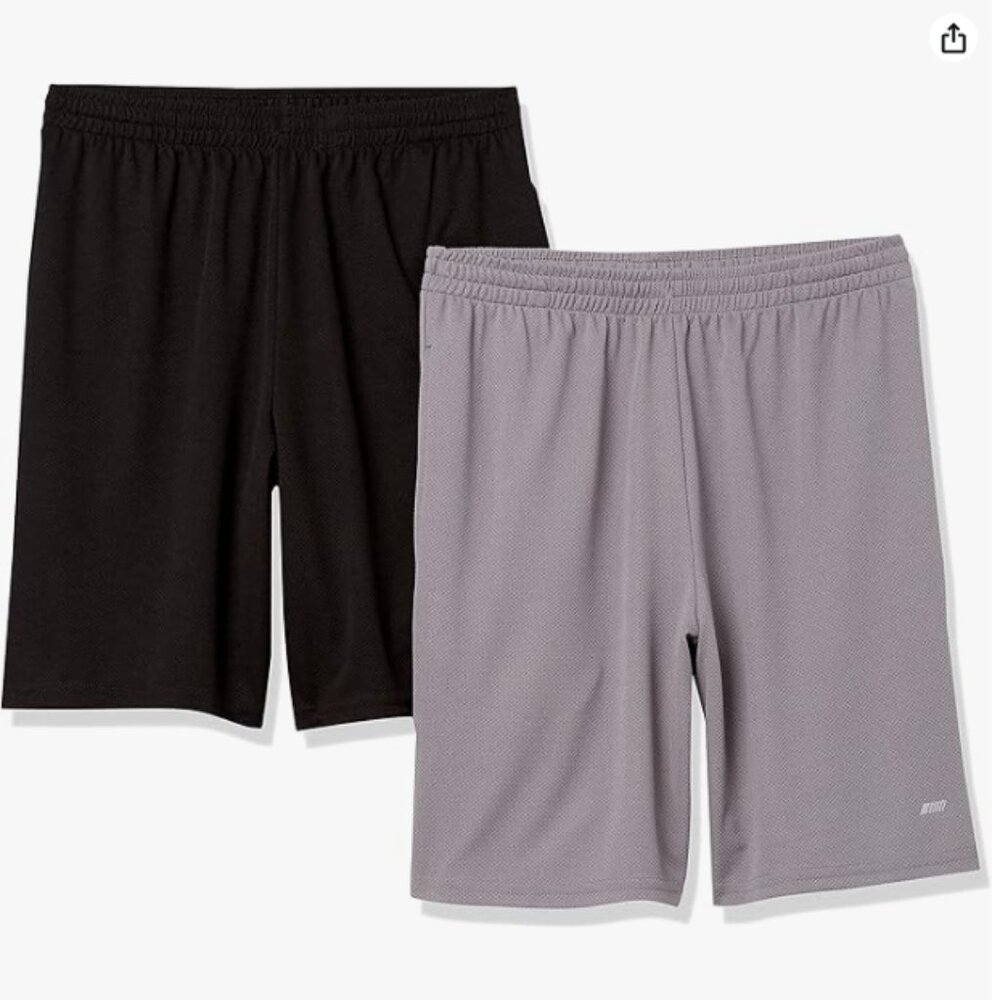 Men's Athletic Basketball Gym,Performance Tech Loose-Fit Training Shorts(2 Pack)